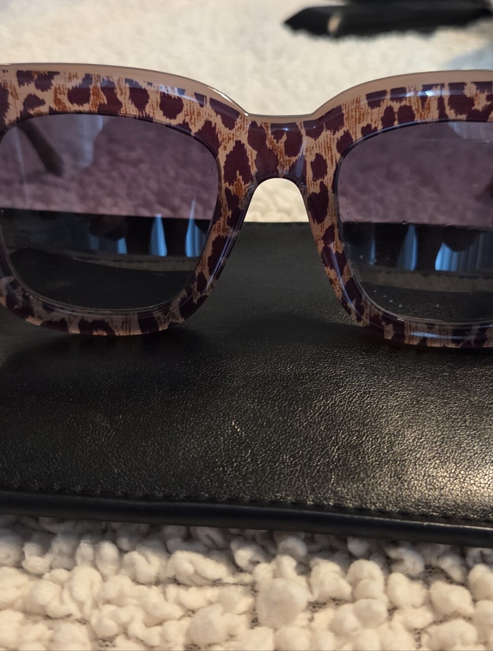 Stella MxCartney Leopard Print Square Frame Sunglasses - Good Condition